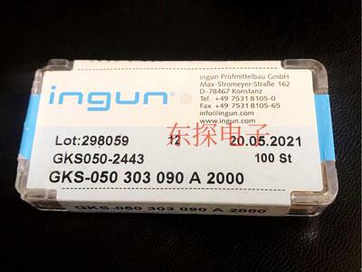 INGUN英刚探针GKS050 303 090A2000 0.9mm凹头0.78测试针总长43mm
