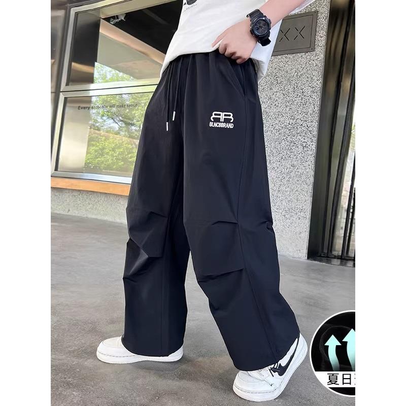 男童冰丝两穿直筒工装长