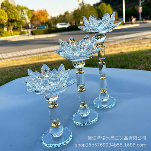 欧式水晶新款高脚烛台合