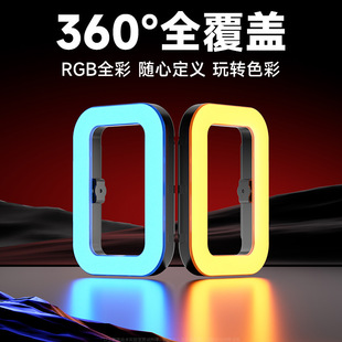 手持环形补光灯手机专用充电摄影灯桌面兔笼自拍灯 2025年新款