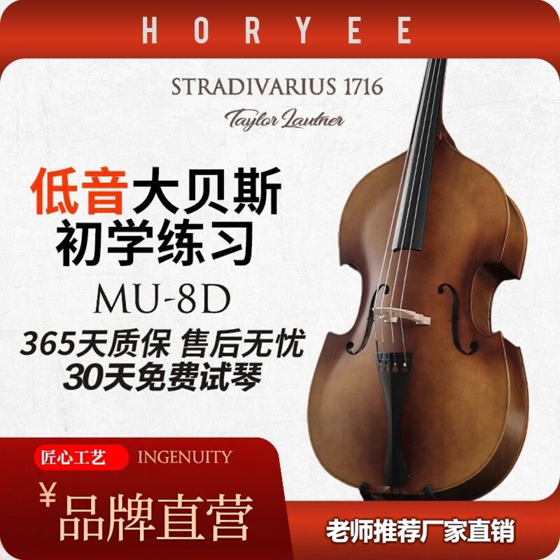 鸿莺低音大贝斯手工琴成人儿童初学者练习考级乐团合奏贝司大提琴
