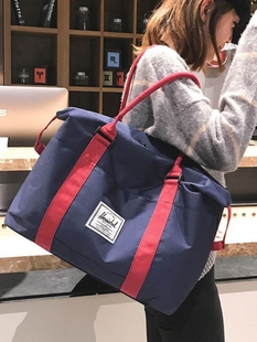 小行李包女短途旅行包男韩版 大容量轻便简约帆布手提待产包收纳袋