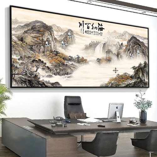 客厅风景山水画防水防污