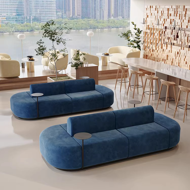 服装店弧形双面沙发商用办公美容院接待区休息区异形布艺沙发组合,商业/办公家具,沙发,淘宝优惠券,粉丝福利购,淘宝优惠卷
