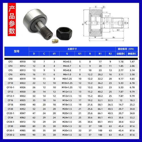 CF30-1【螺滚轮轴动承CF18 CF20-1 CF24 CF300-1 CF3-2凸轮随器栓