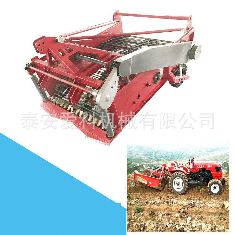 北方地区土豆红薯收获机四轮车带大蒜胡萝卜宽幅可调收获机