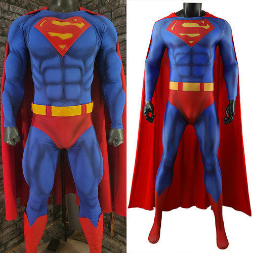 带肌肉的52超人衣服cos万圣节角色扮演服装Fifty-TwoSuperman