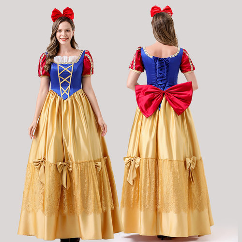 万圣节新款豪华版白雪公主COS年会礼服公主裙舞台剧演出服装