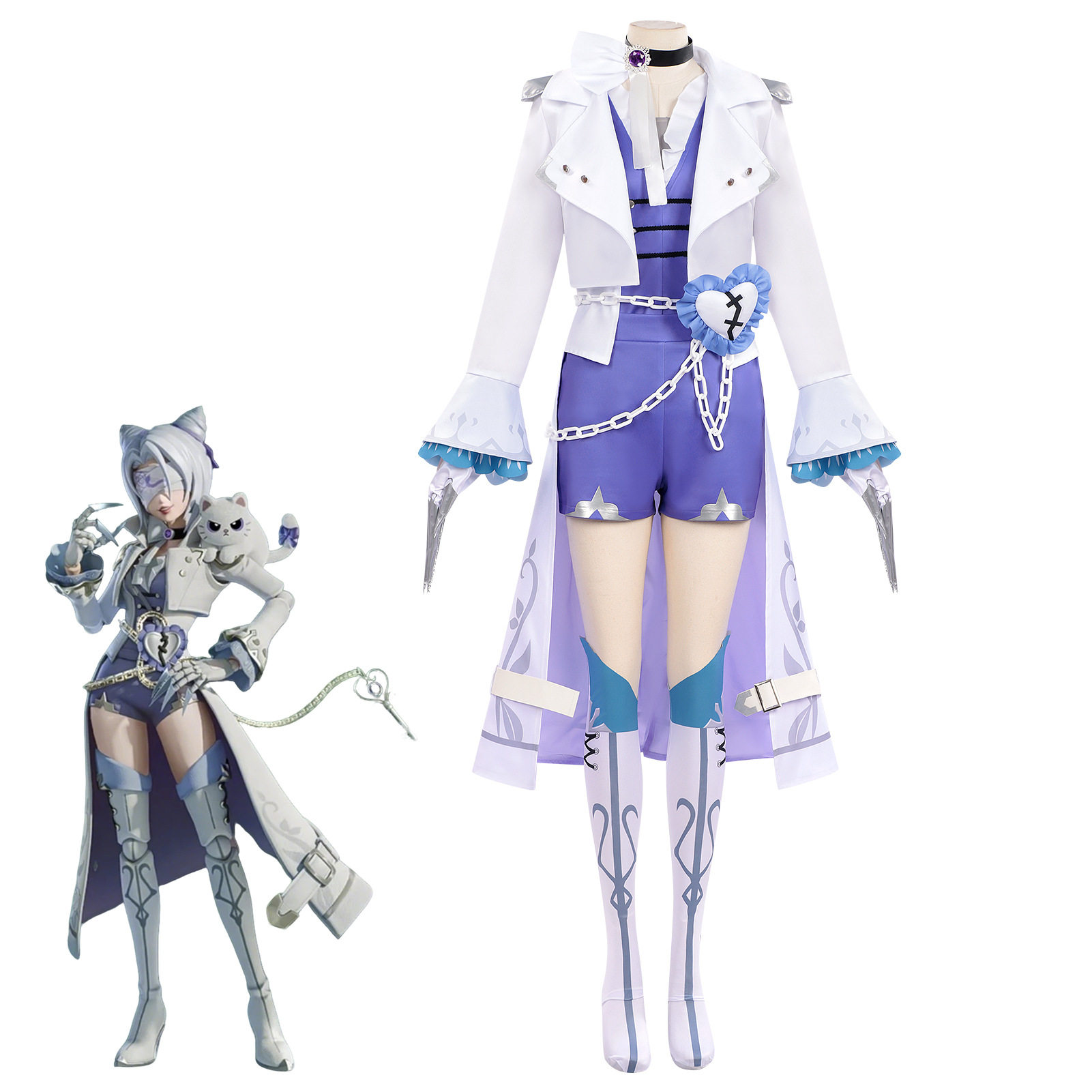 蛋仔cos服皎玉梵蒂娅猫女成人儿童游戏同款二次元cosplay服