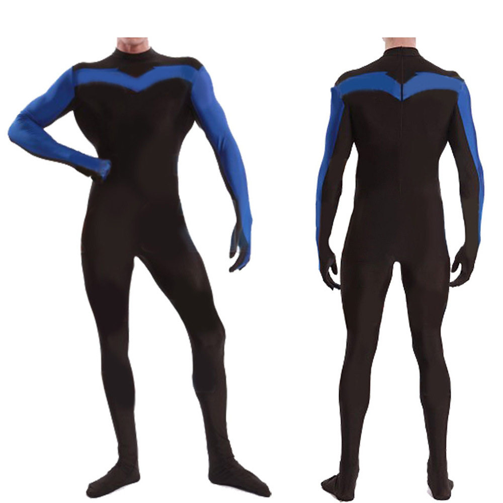 蓝黑夜翼万圣节超级英雄BlueBlackNightwingSuperhero