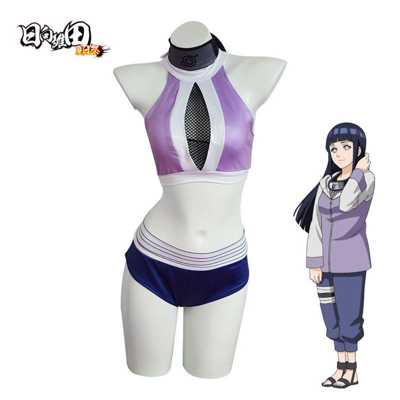 火影忍者cos 日向雏田 泳衣泳装cosplay服装海滩比基尼性感动漫服