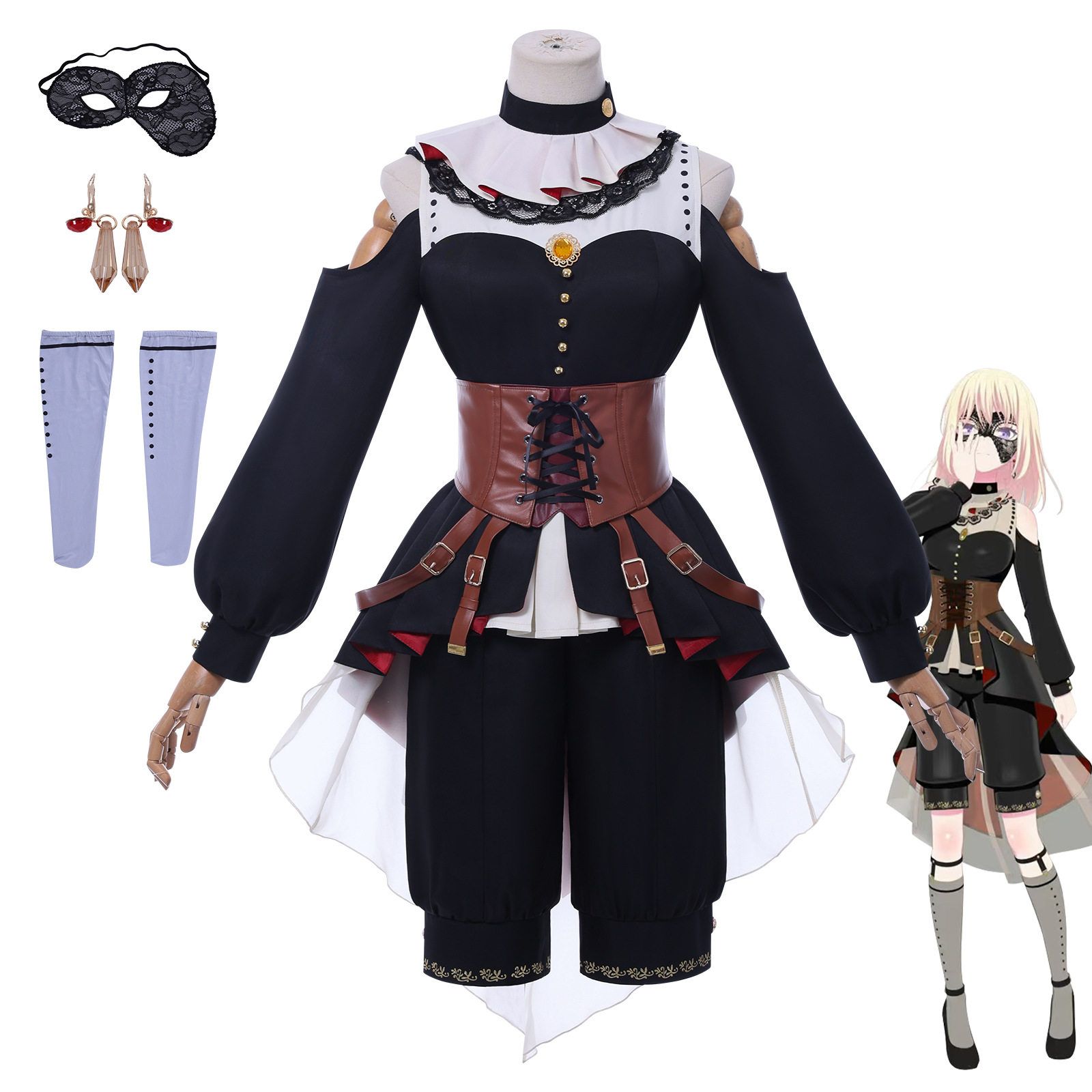 外贸日漫款BanGDreamAveMujica颂乐人偶三角初华cosplay服装