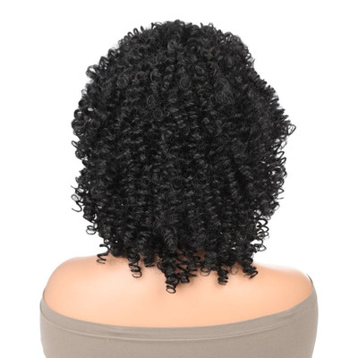 头套非洲小卷假发头套 kinky卷假发头套 蓬松爆炸头假发