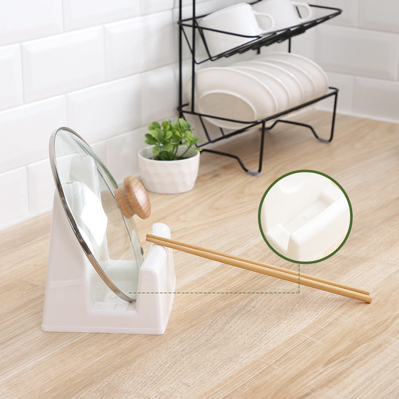 家用厨房用品带漏油槽塑料锅盖架 纳川创意多功能台面收纳置物架