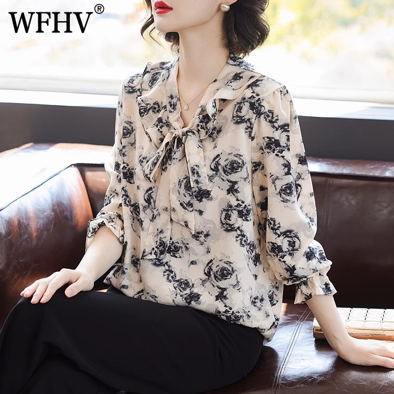 中年妈妈夏装2025新款雪纺小衫长袖t恤中老年女装夏季衬衫上衣服