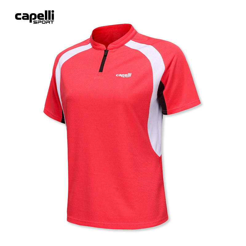 Capelli Sport速干短袖T恤女款立领春夏新款户外徒步弹力透气上衣
