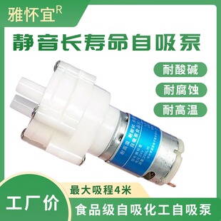 静音耐酸碱耐腐蚀自吸泵食品级隔膜泵12v-24v大流量工业化工药液