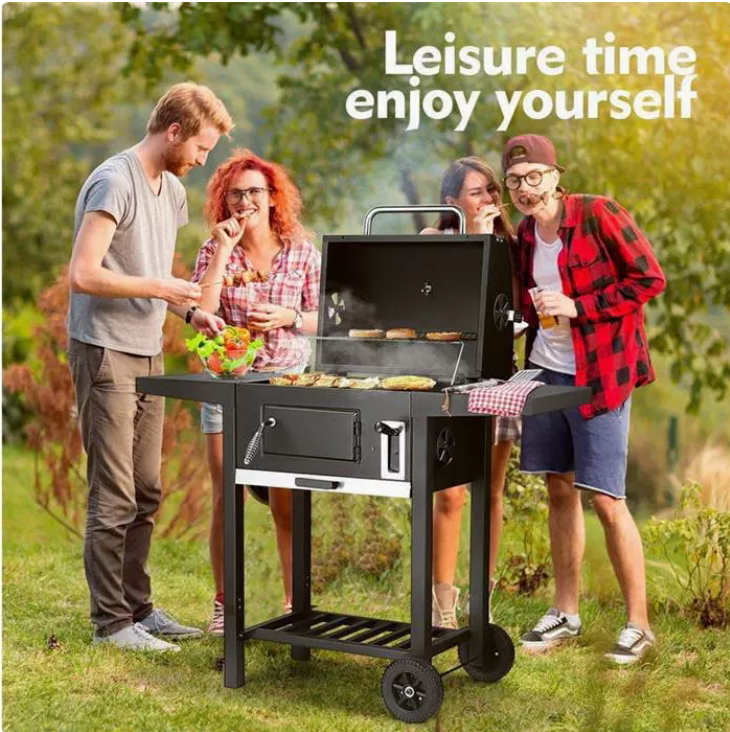 夏季烧烤炉户外庭院露营美式焖烤羊腿BBQ无烟木炭烧烤架烧烤烤肉