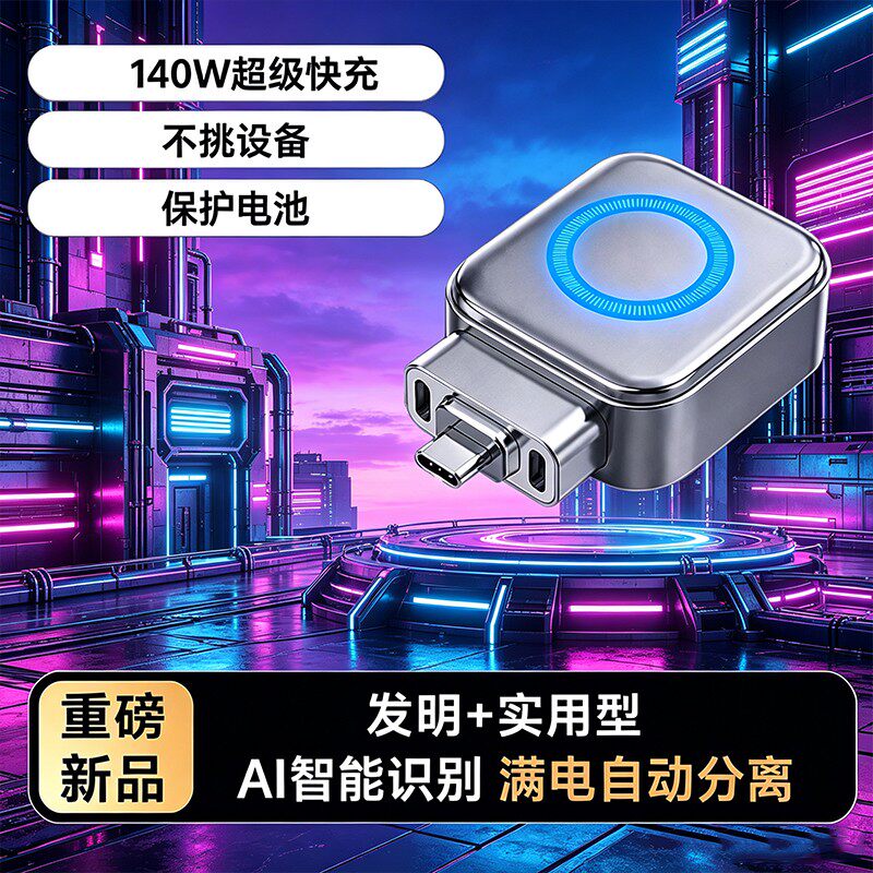【满电分离器】满电自动分离器AI自动断电适用苹果支持Type-c插口