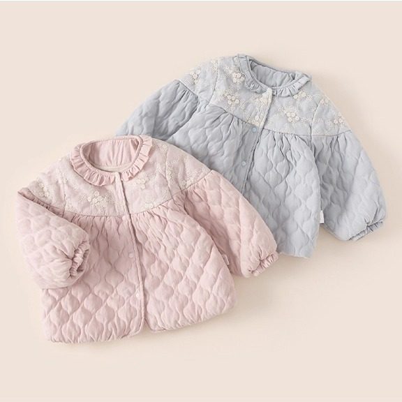 女宝宝绗棉加绒棉袄冬装洋气花边公主外套婴幼儿保暖蕾丝棉袄,童装/婴儿装/亲子装,棉袄/棉服,淘宝优惠券,粉丝福利购,淘宝优惠卷