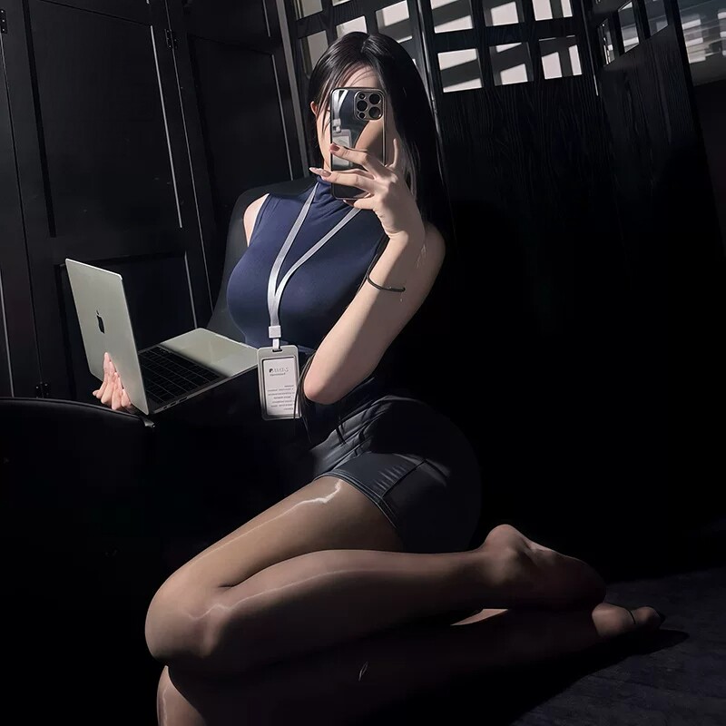 糖心教主【职业诱惑】性感秘书制服内衣连体裙睡裙诱惑qqny