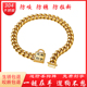 中大型狗项圈牵引绳不锈钢宠物金项链定制刻字狗链子脖套遛狗防咬
