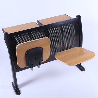 阶梯教室排椅学校课桌椅带写字板固定连排椅礼堂椅报告厅自动翻板