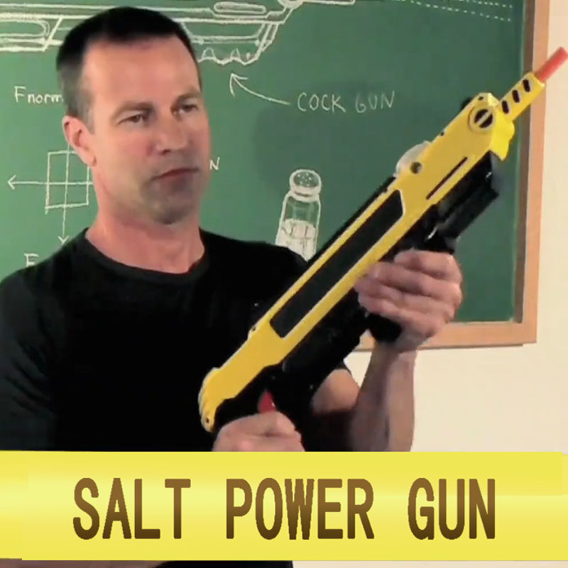 SALT POWER GUN灭蝇盐枪正版打苍蝇蚊子枪神器散弹激光枪礼物玩具