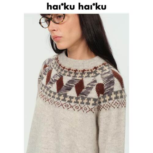 套头毛衣秋冬提花针织衫