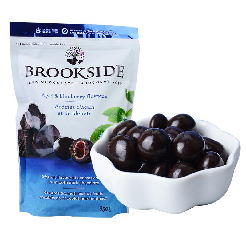 汁加拿大贝GOW克诗Brookside布鲁克赛德蓝莓果石5夹榴心黑巧克力8