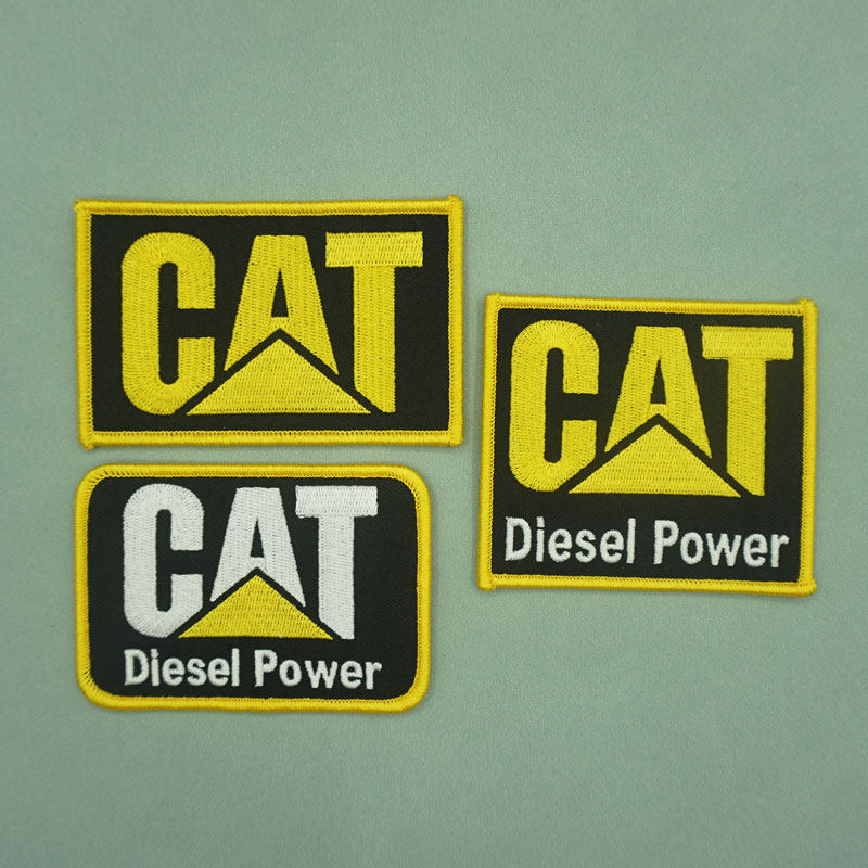 cat挖掘机魔术贴章潮牌标志 刺绣布贴衣服背包缝制补丁贴