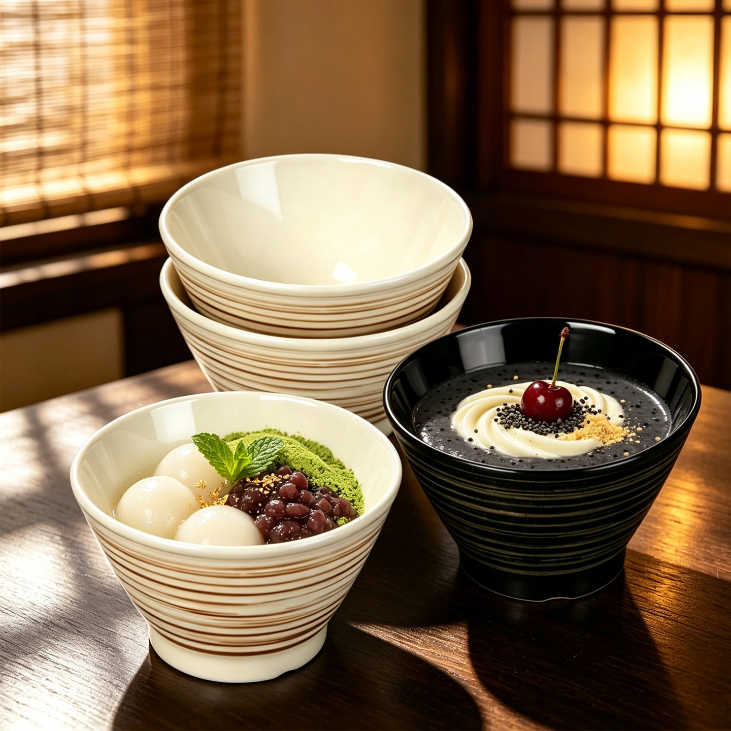 高颜值密胺餐具甜品碗斗笠碗商用图片