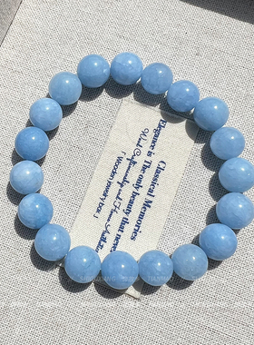 蓝色水晶手链女款轻奢