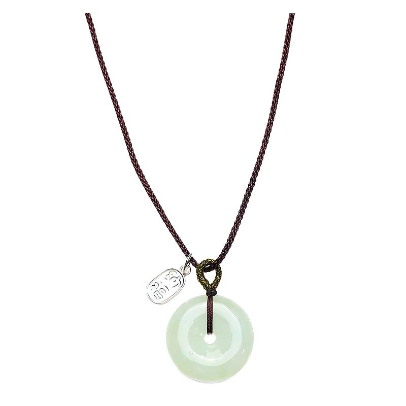 暖言天然翡翠平安扣颈绳