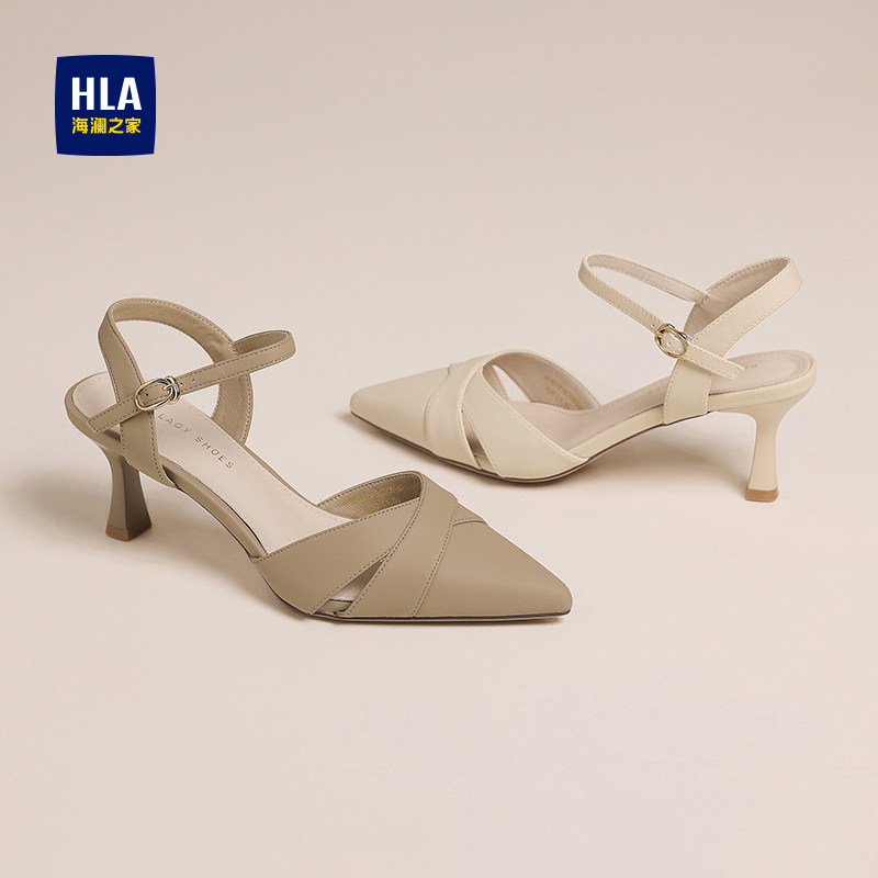 海澜之家高跟鞋2026冬季新款尖头不累脚法式气质配裙子罗马凉鞋女