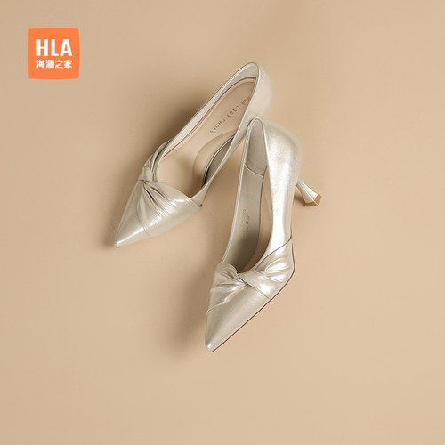尖头高跟鞋婚鞋法式绝美气质单鞋