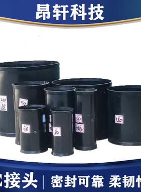 PE电力管快速活接头PE直埋电力管套筒黑色pe管接头DN32-DN200