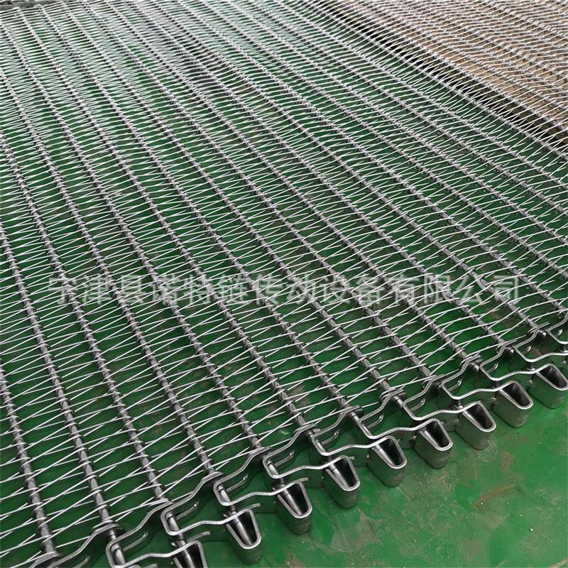 热销速冻机螺旋网带耐高温人字形网链不锈钢链条输送网带