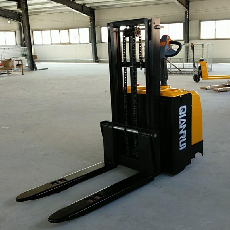 厂家全电动步站式1T1.6M搬运升高叉车液压搬运堆垛机堆高车