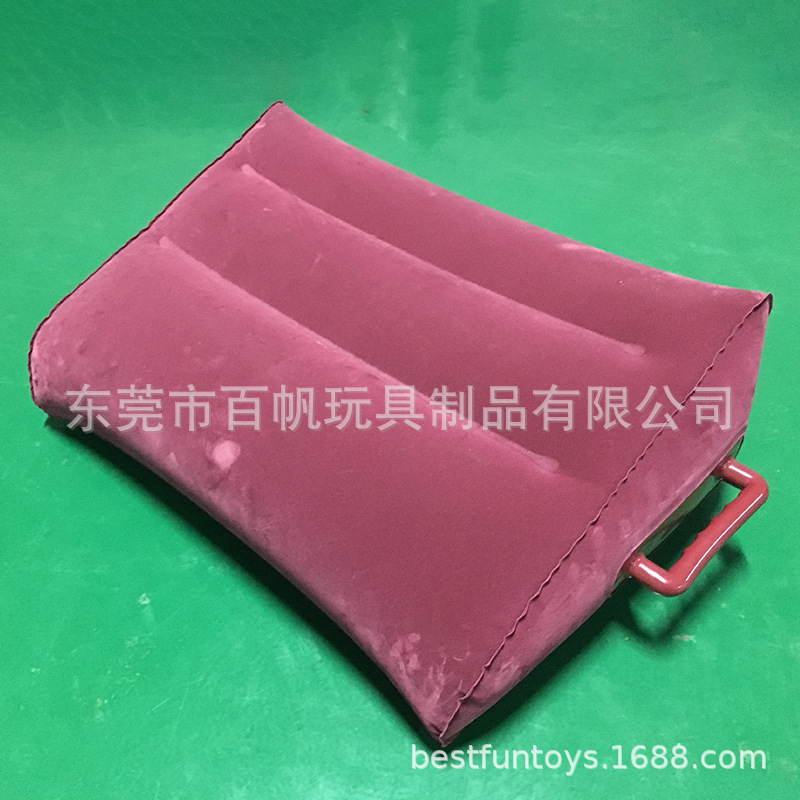 植绒PVC充气性爱三角枕带把手情趣SM枕头夫妻性爱体位垫后入式垫