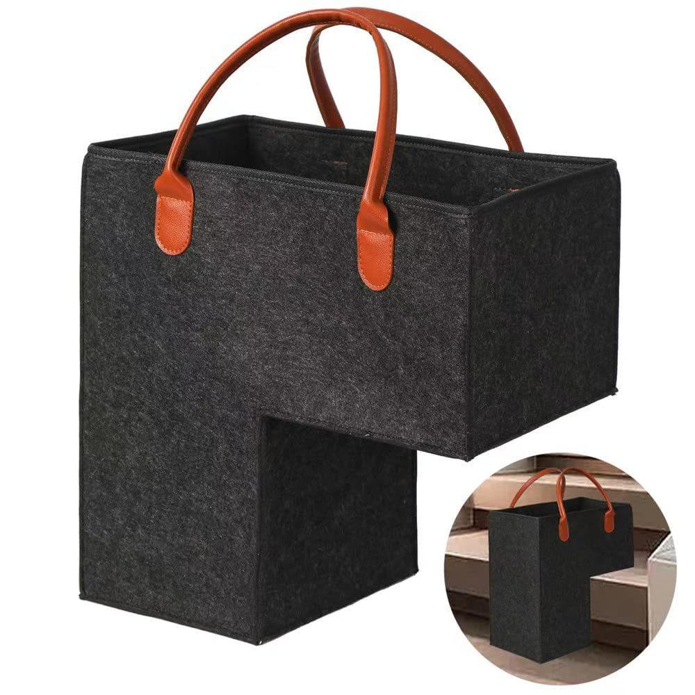 毛毡袋 毛毡楼梯手提包 收纳包无纺布手提袋毛毡手提脏衣篮毛毡包