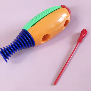 奥尔夫打击乐器木鱼刮胡早教幼儿园音乐教具蛙鸣筒玩具蛙鸣器梆子