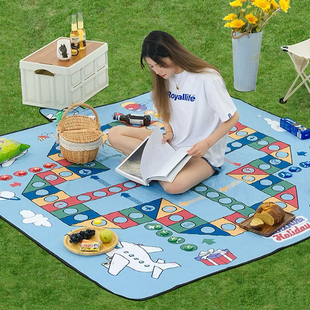 飞行棋野餐垫耐脏耐磨防潮垫加厚户外野炊野营可机洗防水草坪垫