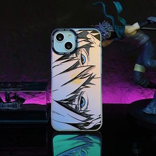 咒术回击日漫潮牌适用于iPhone13/14/15/16promax情侣同款手机壳小米15/华为P80/荣耀/IQOO磨砂软壳镭射炫彩