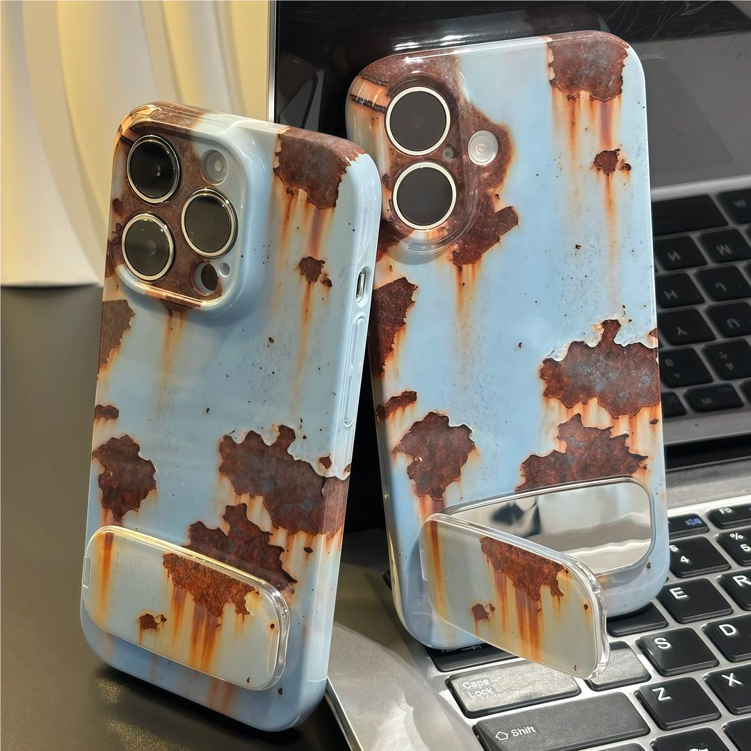 iPhone16搞怪趣味锈迹斑斑手机壳