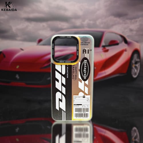 小米/iPhone镭射渐变壳潮牌英文