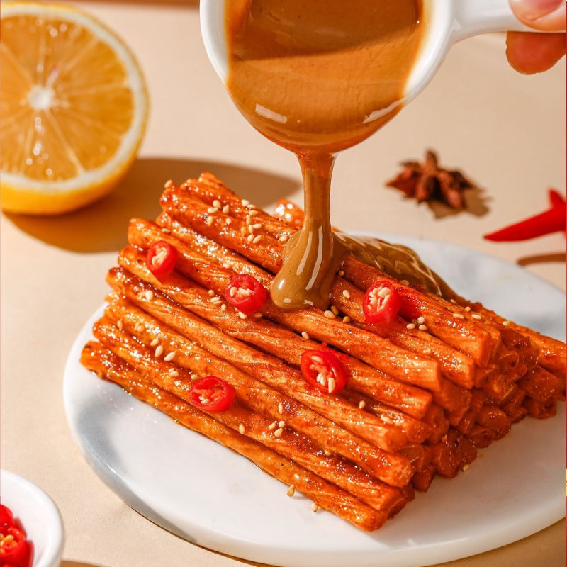 麻酱素牛筋便宜一根筋辣条小卖部批发好吃网红追剧辣条囤货追剧