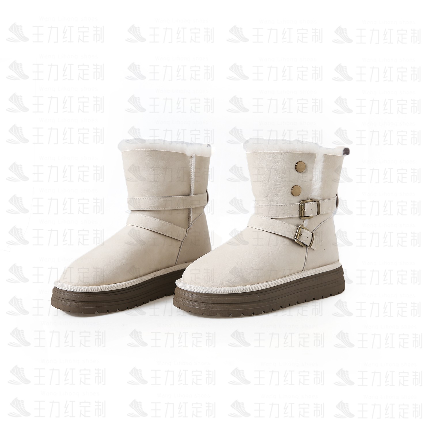 【跟高4CM】王力红家定制 WN16911  新款S定制休闲雪地鞋