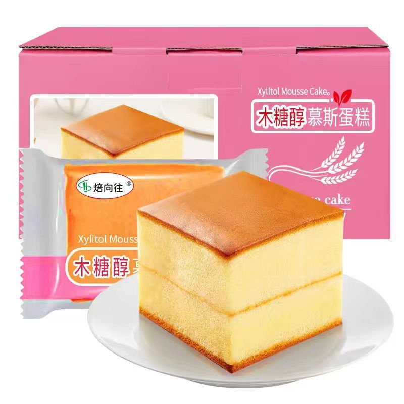 木糖醇慕斯蛋糕鸡蛋营养早餐面包休闲零食无加蔗糖糕点小吃图片
