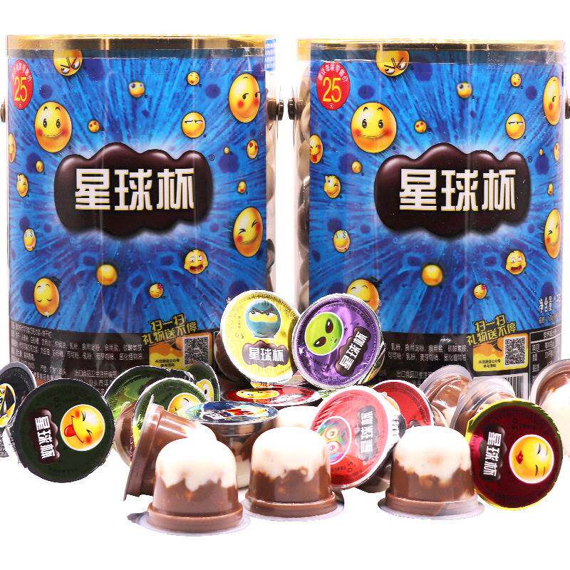 甜甜乐星球杯桶装巧克力杯饼干儿童解馋小零食（代可可脂）